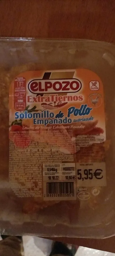 Solomillos de pollo empanado