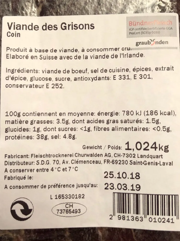Viande des Grisons
