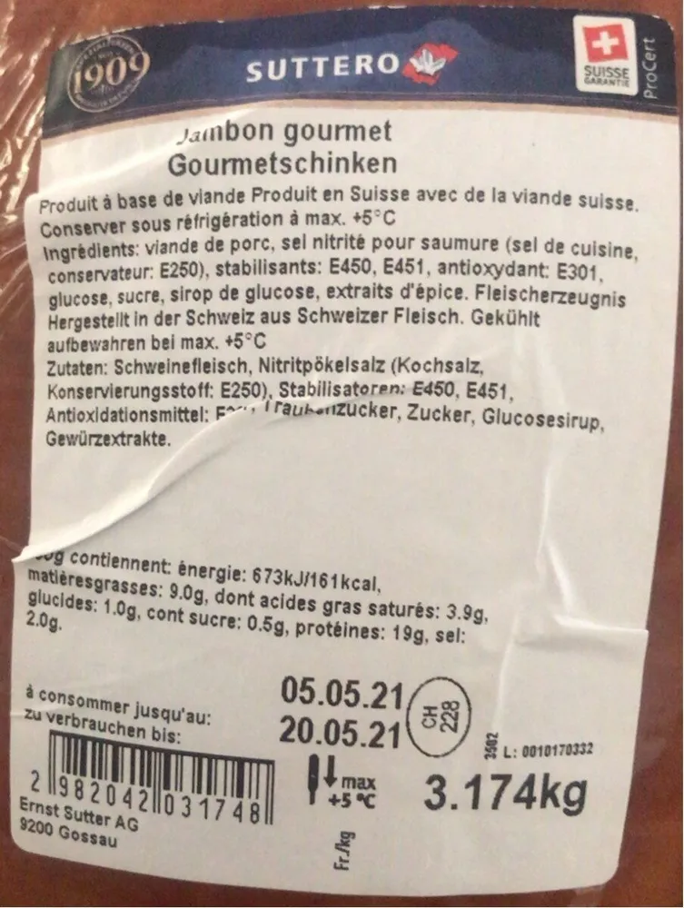 Jambon gourmet