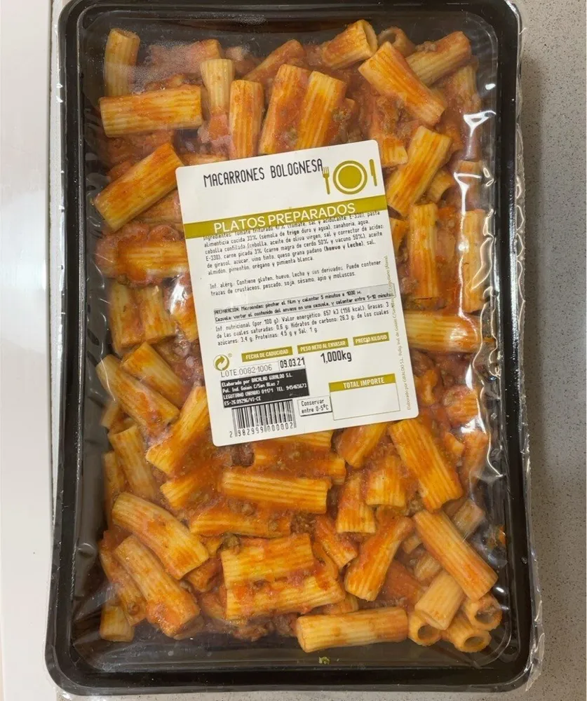 Macarrones bolognesa