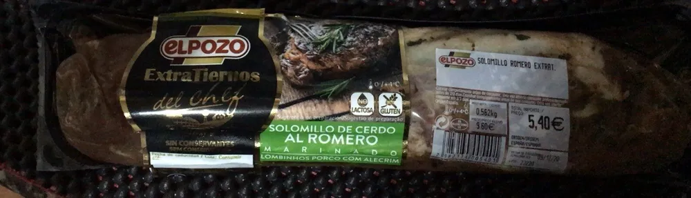 Solomillo de cerdo al romero marinado