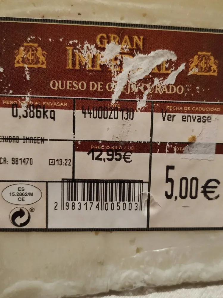 Queso de oveja curado Gran Imperial