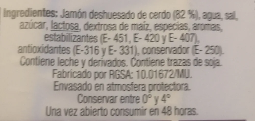 Jamón cocido extra