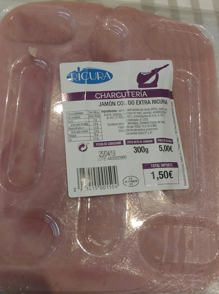 Jamón cocido extra