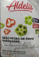 Brochetas de pavo marinadas