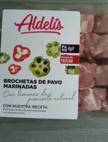 Brochetas de pavo marinadas