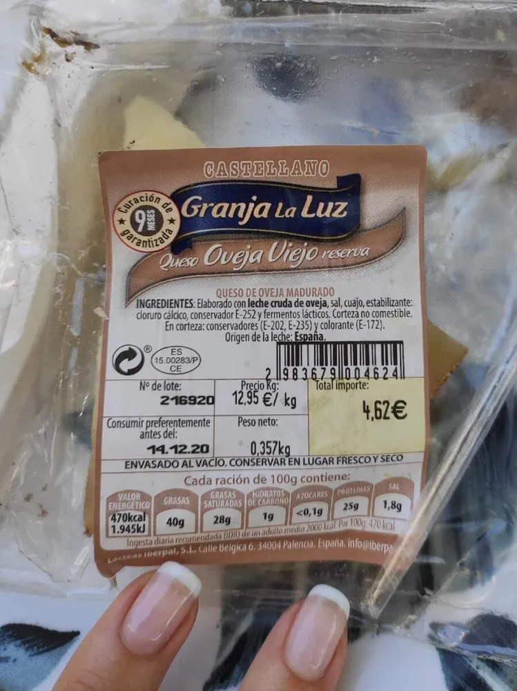 Queso oveja viejo