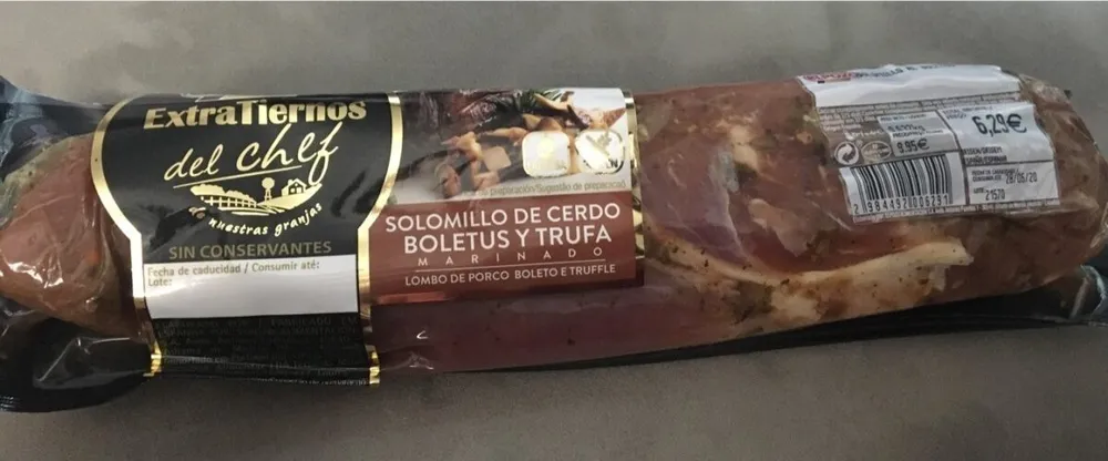 Solomillo de cerdo boletus y trufa