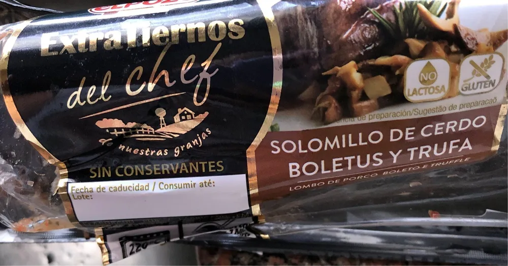 Solomillo de cerdo boletus