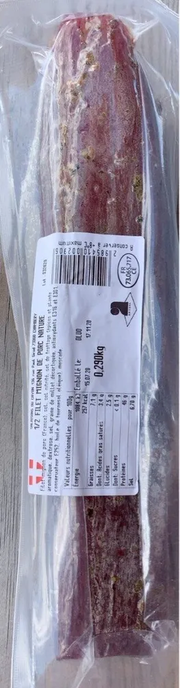 1/2 filet mignon de porc nature