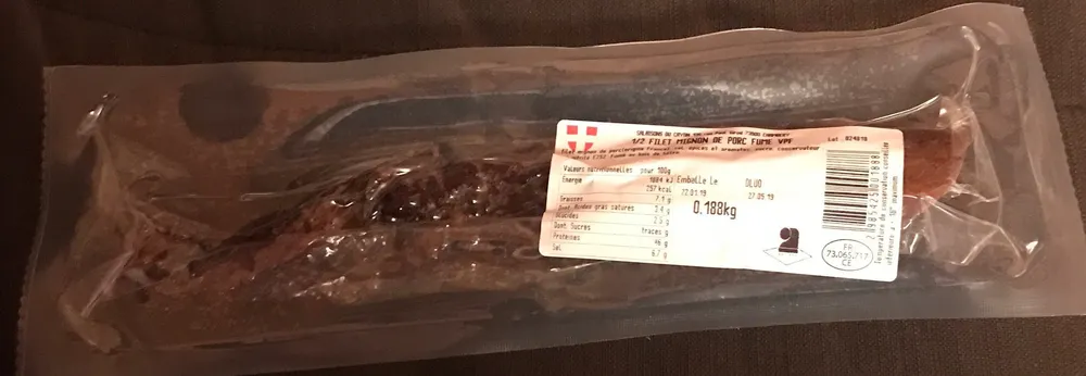 1/2 filet mignon de porc fume vpf