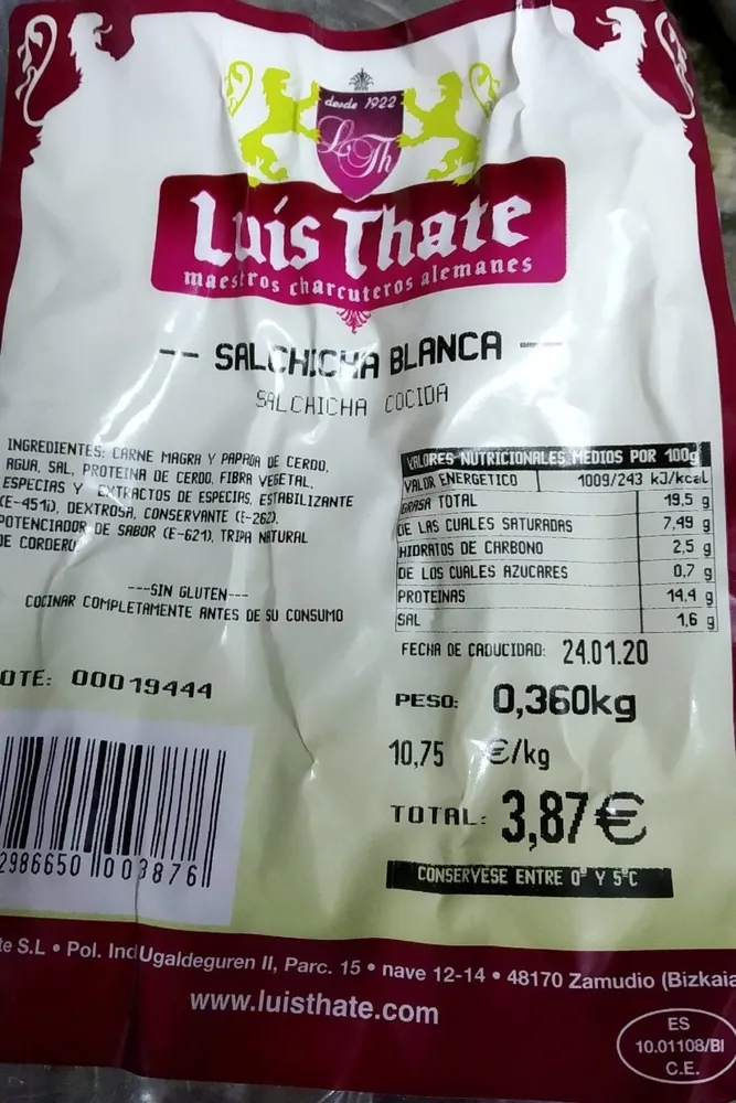 Salchicha blanca