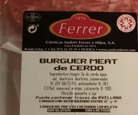 Burguer meat de cerdo