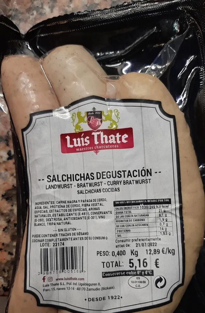 Salchichas degustacion