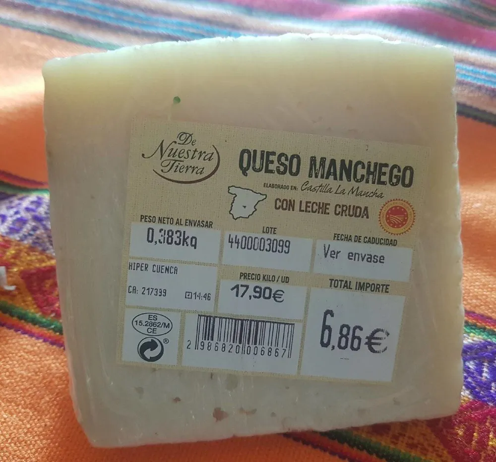 Queso manchego de oveja curado d.o.