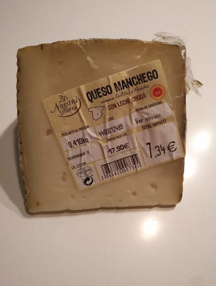 Queso manchego con leche cruda