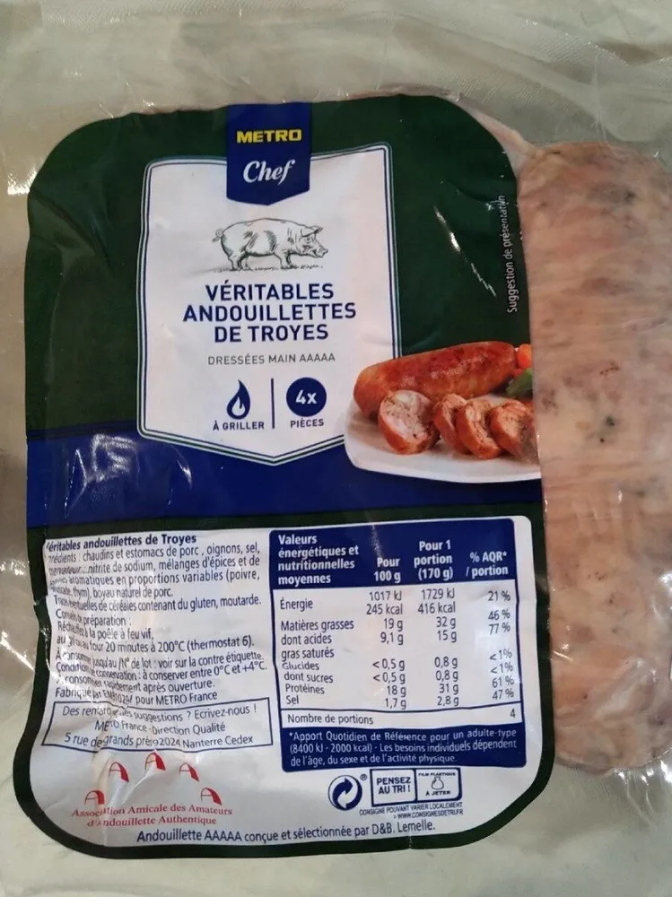 Véritable andouillettes de troyes