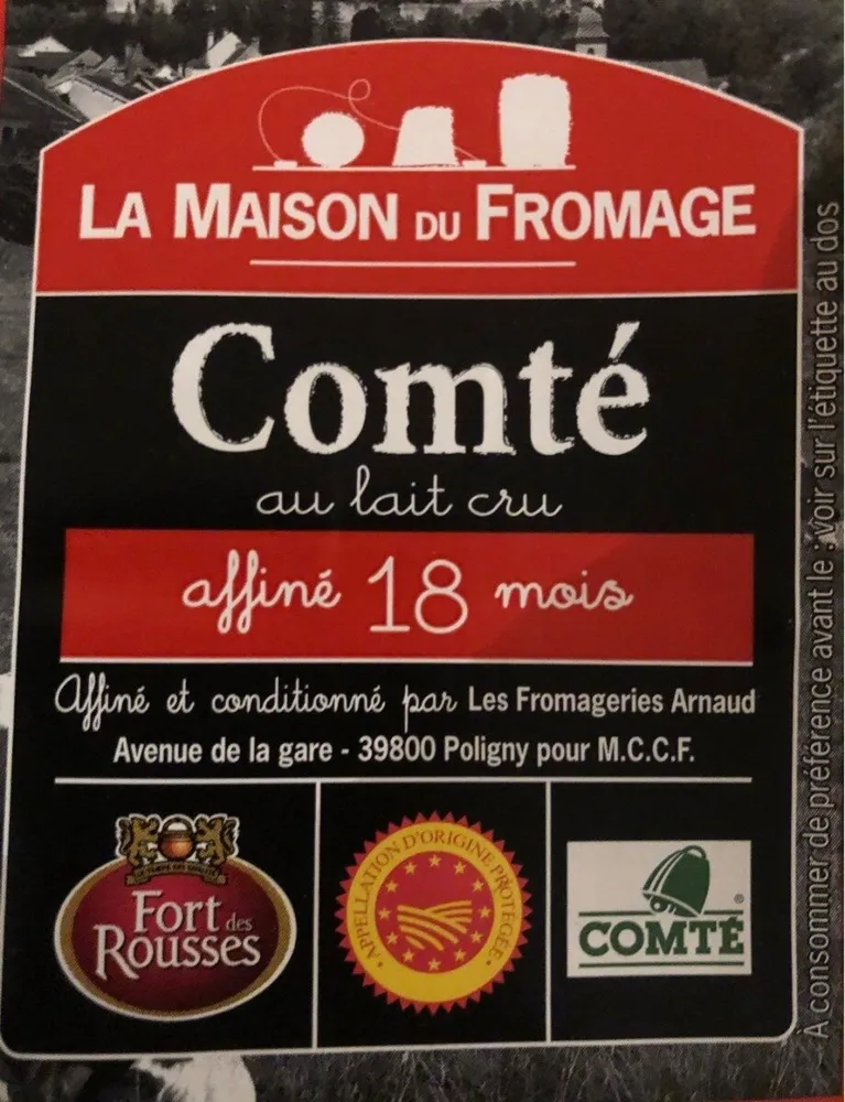 Comté au lait cru affinée 18 mois