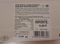 Queso de ovja curado con boletus