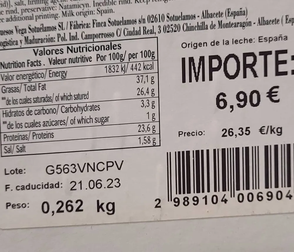 Queso oveja ajo negro