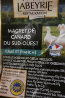 Magret de canard fumé et tranché