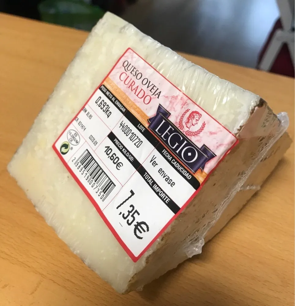 Queso oveja curado