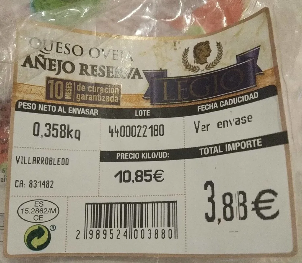 Queso de oveja Legio