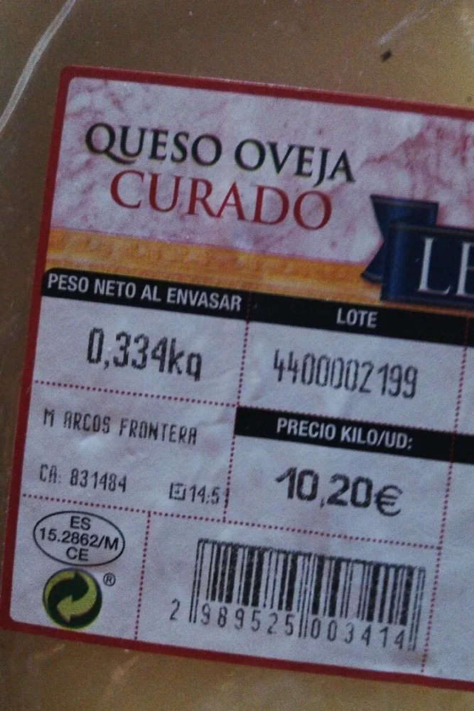Queso de oveja curado