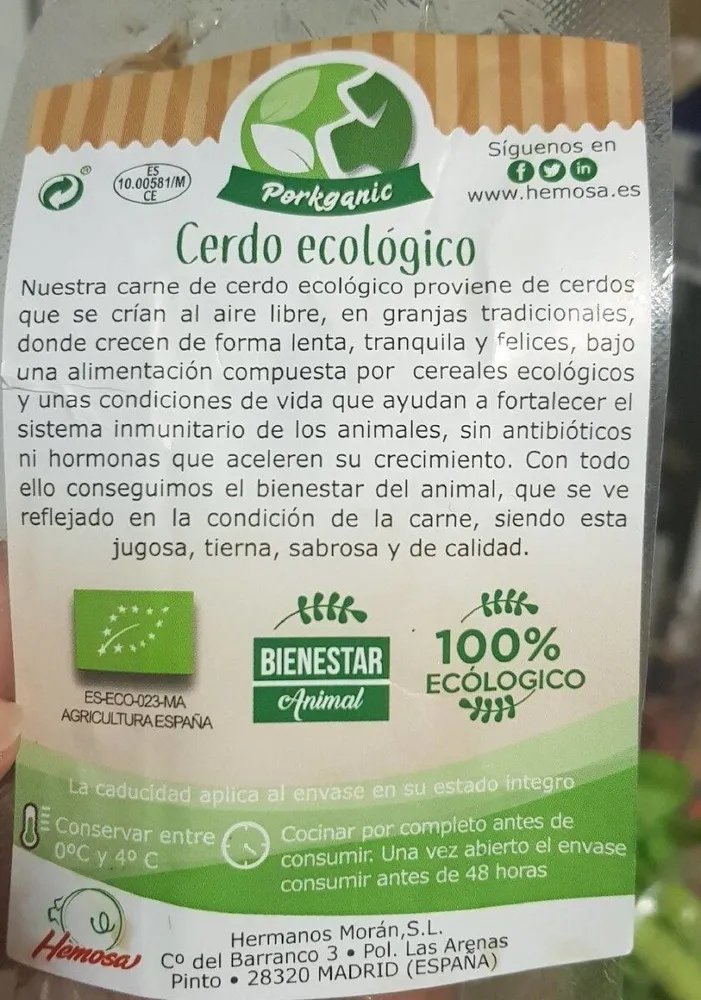 solomillo cerdo ecológico