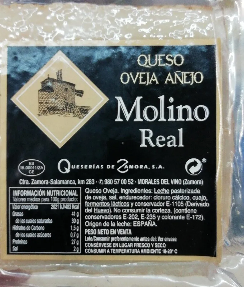 Queso oveja anejo Molino Real