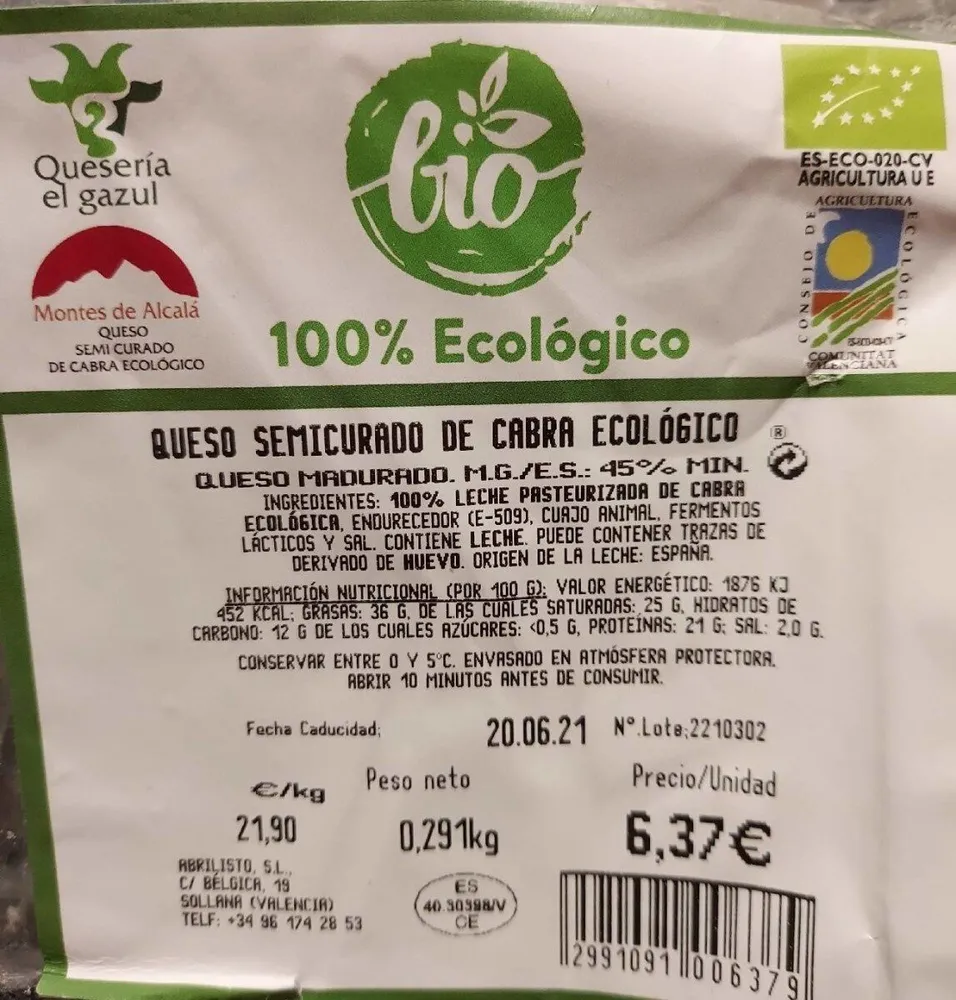Queso semicurado de cabra