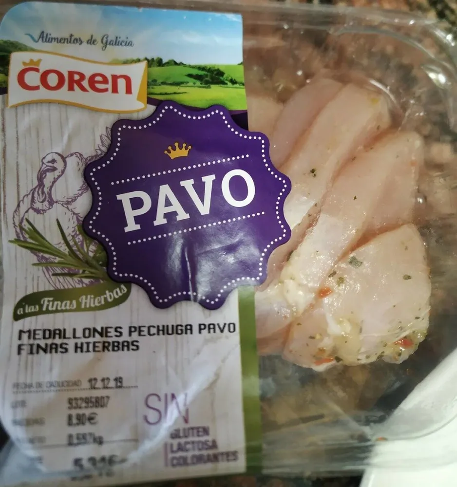 Pechuga Pavo en Medallones