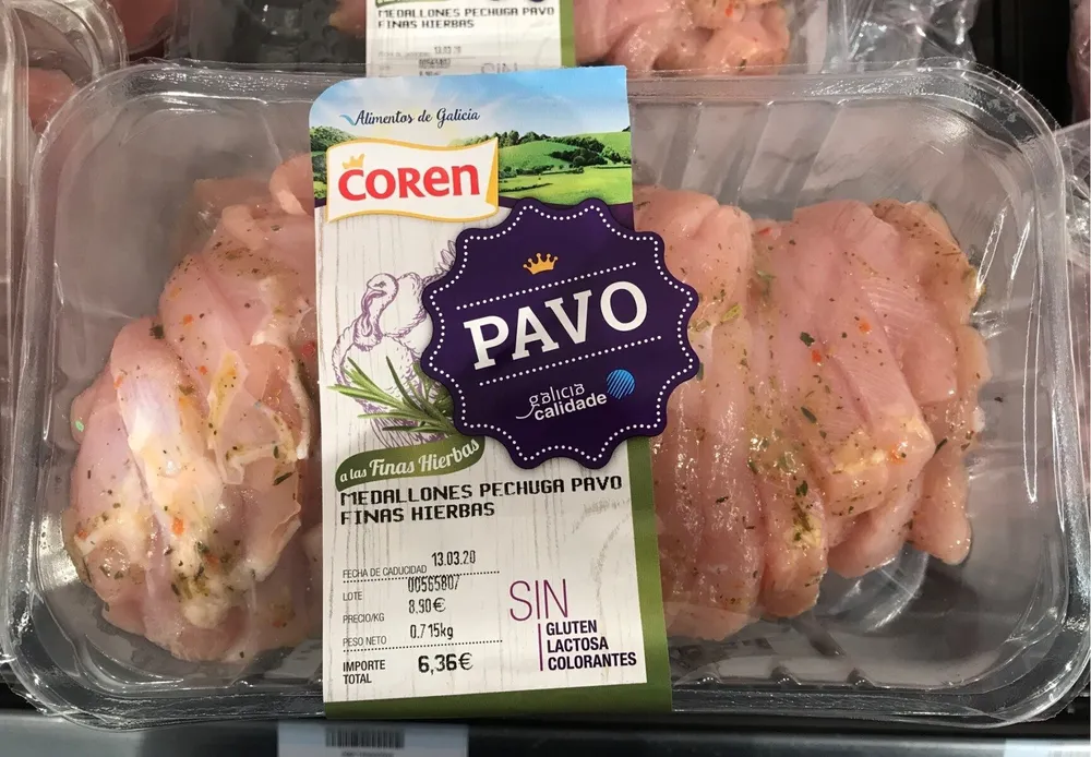 Medallones de pechuga de pavo finas hierbas