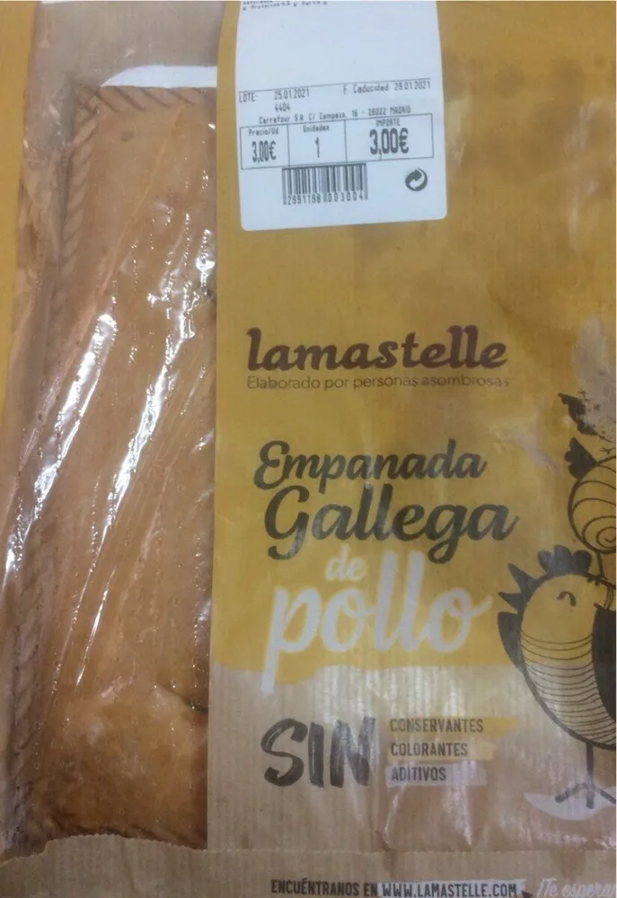 Empanada gallega de pollo
