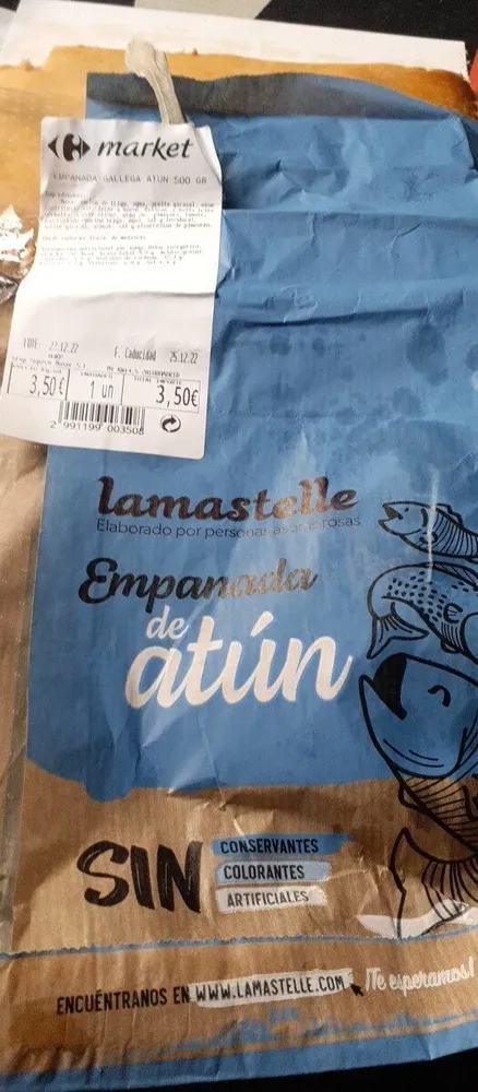 Empanada gallega atún 500 gr