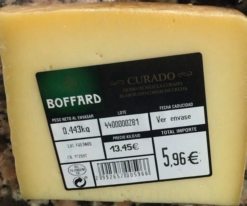 Queso de mezcla curado