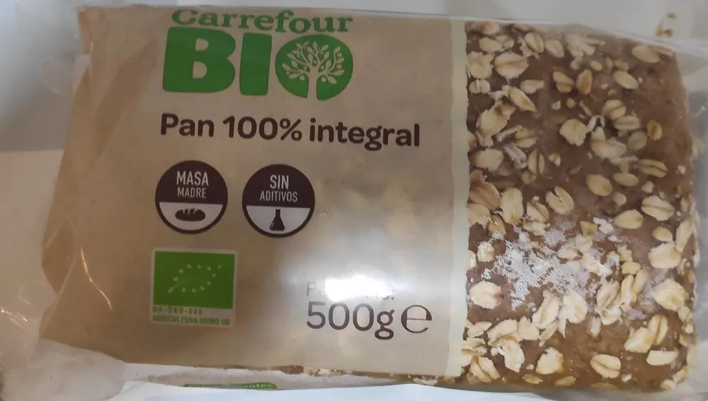 Pan 100% integral con avena