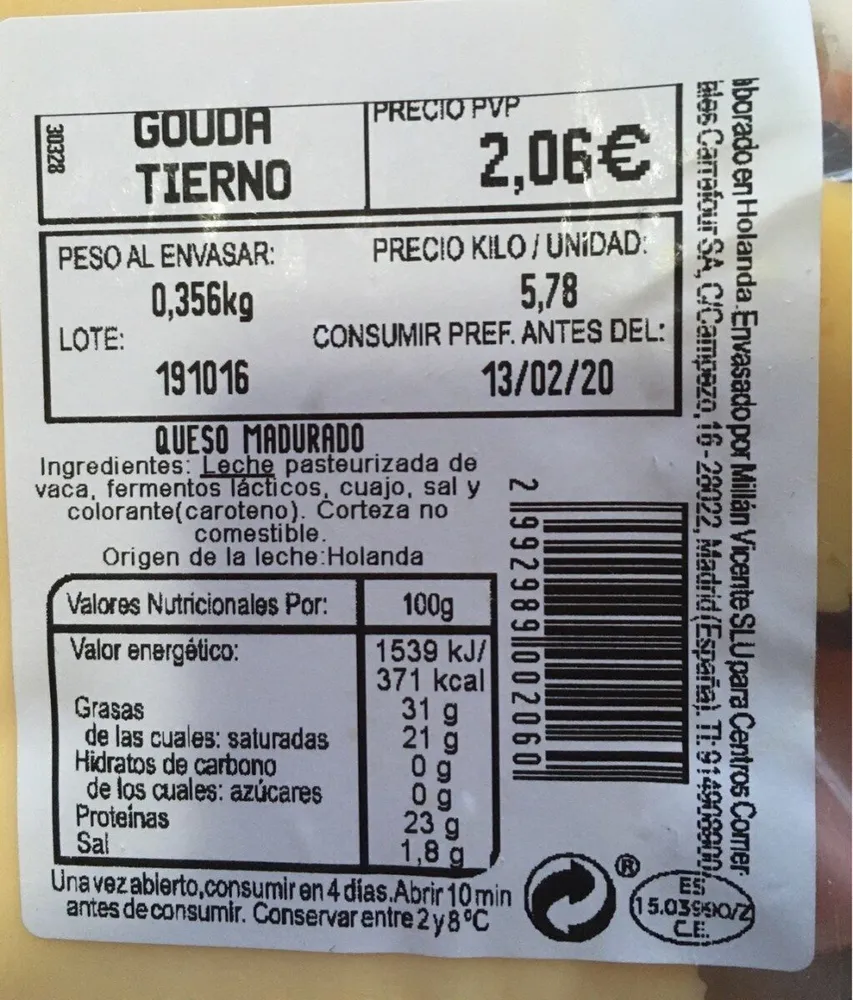 Gouda tierno