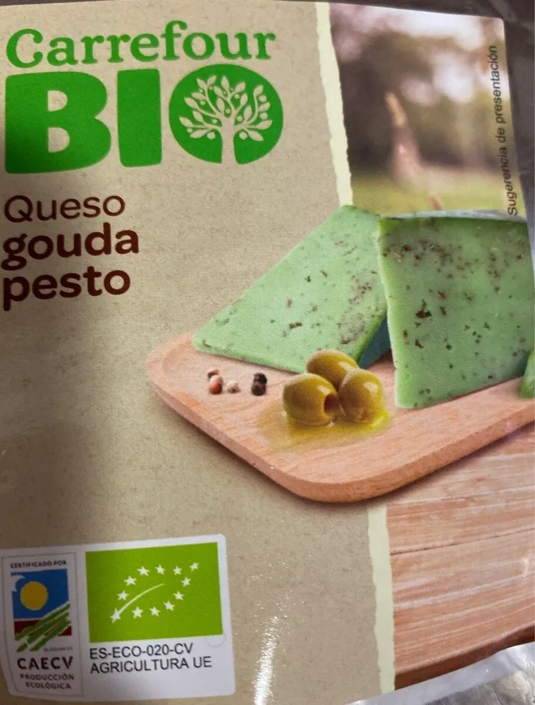 Queso de vaca al pesto Bio