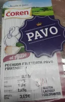 Pechuga fileteada pavo marinada