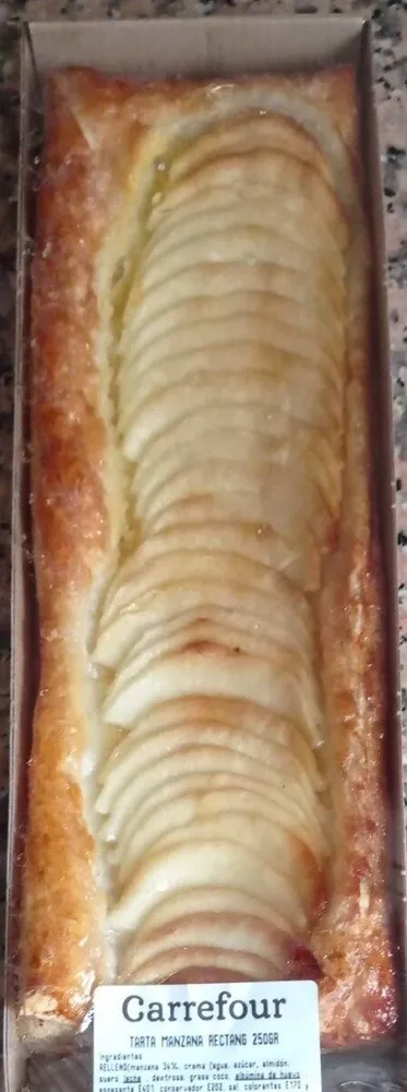 Tarta de manzana rectangular