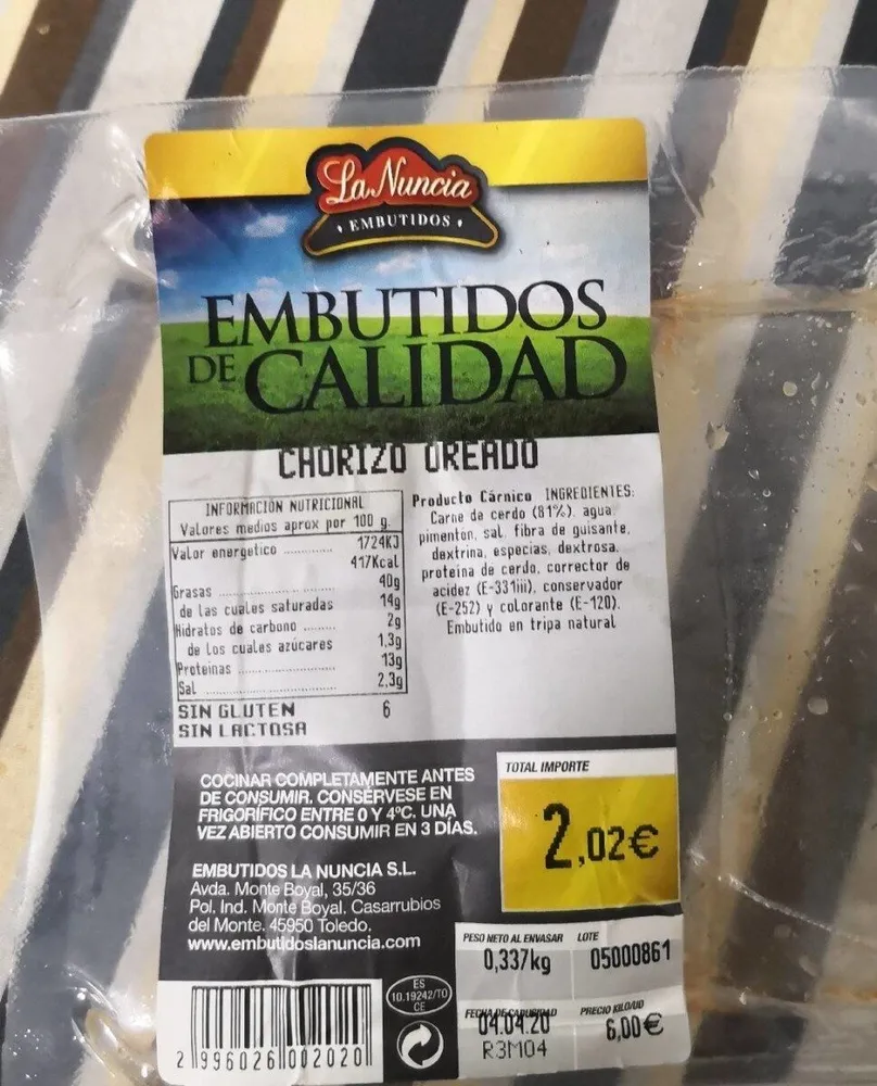 Chorizo oreado
