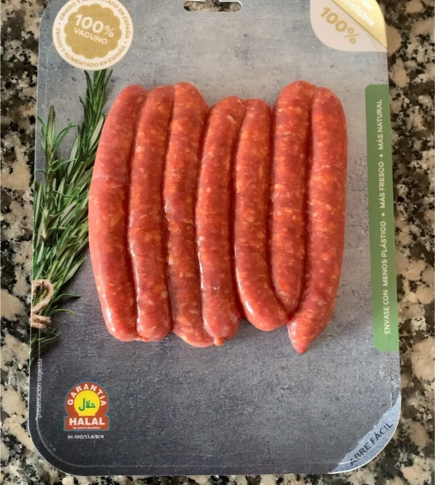 Salchicha merguez halal