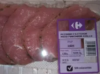 Pechuga fileteada de pavo marinada ajillo