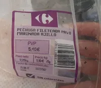 pechuga fileteada pavo marinada ajillo