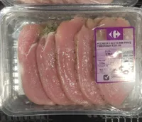 Pechuga fileteada pavo marinada ajillo