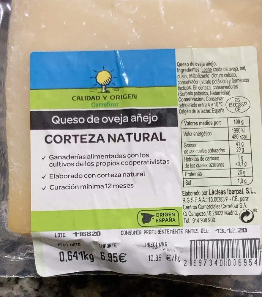 Queso oveja añejo
