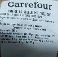 Pan de la abuela integral 100%