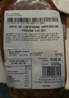Pâté de campagne supérieur pauvre en sel