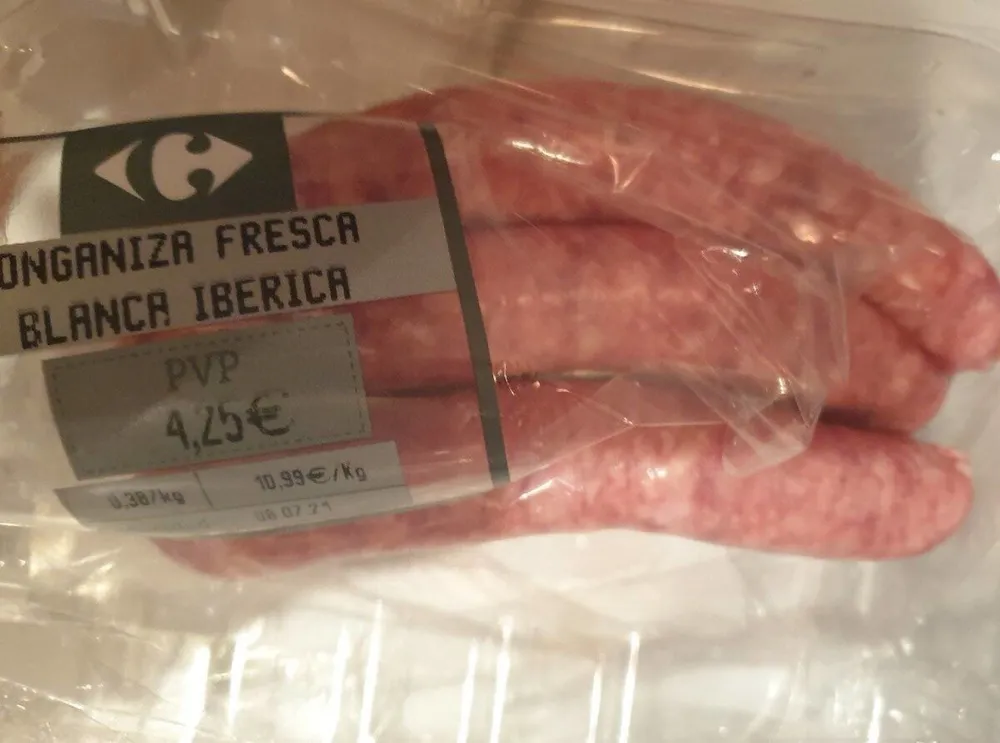 Longaniza fresca blanca iberica